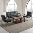 Set ya Sofa ya Ngozi ya Viti 5 vya Ofisi ya Executive - 2