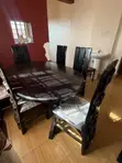 Meza ya Kulia ya Oval ya Viti 6 - Kahawia - 1
