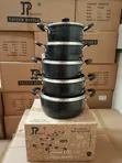 Jamespot Cookware Set ya Vipande 10 vya Non-Stick Granite - 1