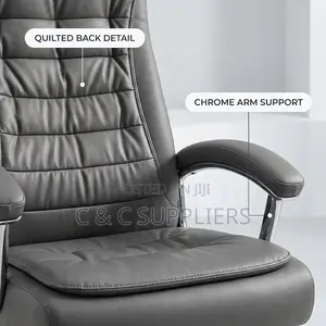 Gray Leather Computer Chair