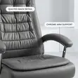 Gray Leather Computer Chair - 1