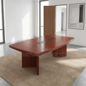 Meza ya Mkutano ya Mahogany ya Viti 10-12