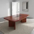 Meza ya Mkutano ya Mahogany ya Viti 10-12 - 2