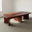 Meza ya Mkutano ya Mahogany ya Viti 10-12 - 4