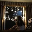 Star-Shaped LED Curtain String Light 1x3M - 1