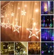 Star-Shaped LED Curtain String Light 1x3M - 2