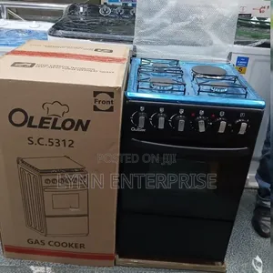 Olelon 50x55 3+1 Standing Cooker (Rangi Nyeusi)