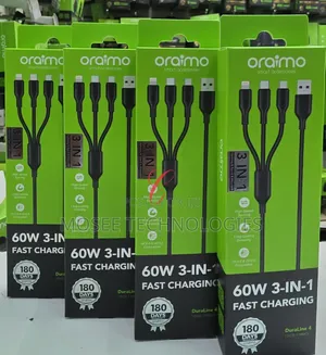 Oraimo DuraLine 4 60W Multi-Connector Fast Charging Cable