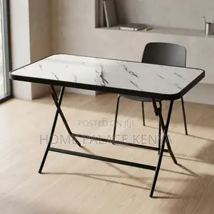 High Quality Foldable Dining Table - White Glossy Finish