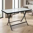 High Quality Foldable Dining Table - White Glossy Finish - 2
