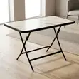 High Quality Foldable Dining Table - White Glossy Finish - 3