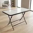 High Quality Foldable Dining Table - White Glossy Finish - 4