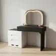 Home Palace Dressing Table yenye Mwanga - Nyeusi Juu - 4
