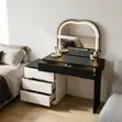 Home Palace Dressing Table yenye Mwanga - Nyeusi Juu - 5