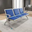 Blue 3-Seater Reception Waiting Bench - 1