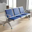 Blue 3-Seater Reception Waiting Bench - 2
