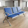 Blue 3-Seater Reception Waiting Bench - 3