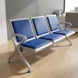 Blue 3-Seater Reception Waiting Bench - 4