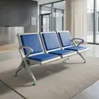 Blue 3-Seater Reception Waiting Bench - 5