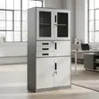Office Storage Cabinet with Safe Compartment - White - 1