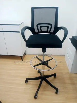 Meshed Office Counter Chairs - Brand New