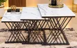 Modern 3-in-1 Executive Squire Pure Marble Table - 2