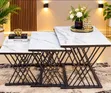 Modern 3-in-1 Executive Squire Pure Marble Table - 3