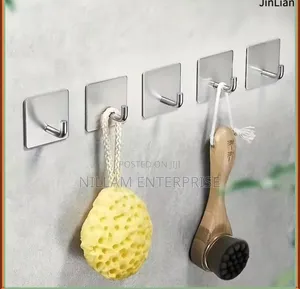 Stainless Steel Punch Free Hooks (5pc)
