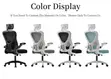 Kiti cha Dawati Nyeupe cha Ergonomic Kinachoweza Kurekebishwa cha Swivel - 1