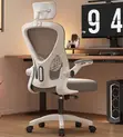Kiti cha Dawati Nyeupe cha Ergonomic Kinachoweza Kurekebishwa cha Swivel - 3