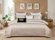 Set ya Duvet Cover ya Luxury Cotton Satin yenye Michirizi (6x6, 6x7) - 2