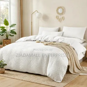 Seti ya Duvet Cover ya Waffle - Pamba - Queen/King - Mpya