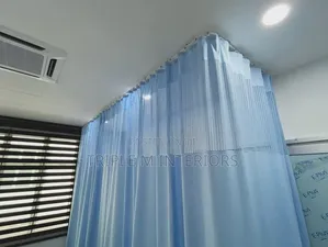 Sky Blue Hospital Partitioning Curtains - Per Meter