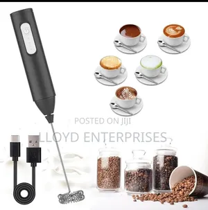 Mini Milk Frother USB Rechargeable, 3 Speeds