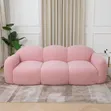 Modern Pink Bouclé Bubble 3-Seater Cloud Sofa - 1