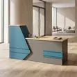 2M Office Reception Desk - Brown - 2