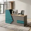 2M Office Reception Desk - Brown - 3