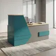 2M Office Reception Desk - Brown - 4