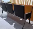 Heavy Duty Ergonomic Leather Padded Reception Bench - 2