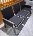 Heavy Duty Ergonomic Leather Padded Reception Bench - 3