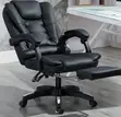Full Back Leatherette Managerial Office Chair with Footrest - 2