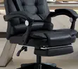 Full Back Leatherette Managerial Office Chair with Footrest - 5