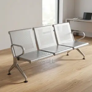 3-Person Heavy Duty Steel Waiting Bench