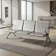3-Person Heavy Duty Steel Waiting Bench - 2