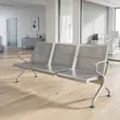 3-Person Heavy Duty Steel Waiting Bench - 3
