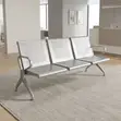 3-Person Heavy Duty Steel Waiting Bench - 4
