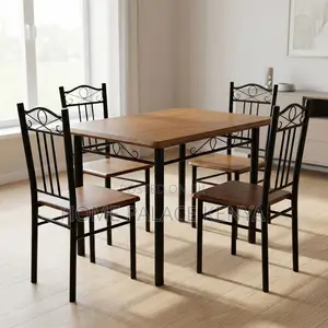 Wooden Top 4-Person Dining Set