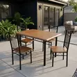 Wooden Top 4-Person Dining Set - 2