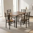 Wooden Top 4-Person Dining Set - 4