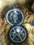 7 Inch Skull & X-Design LED Motorcycle Headlights - 1